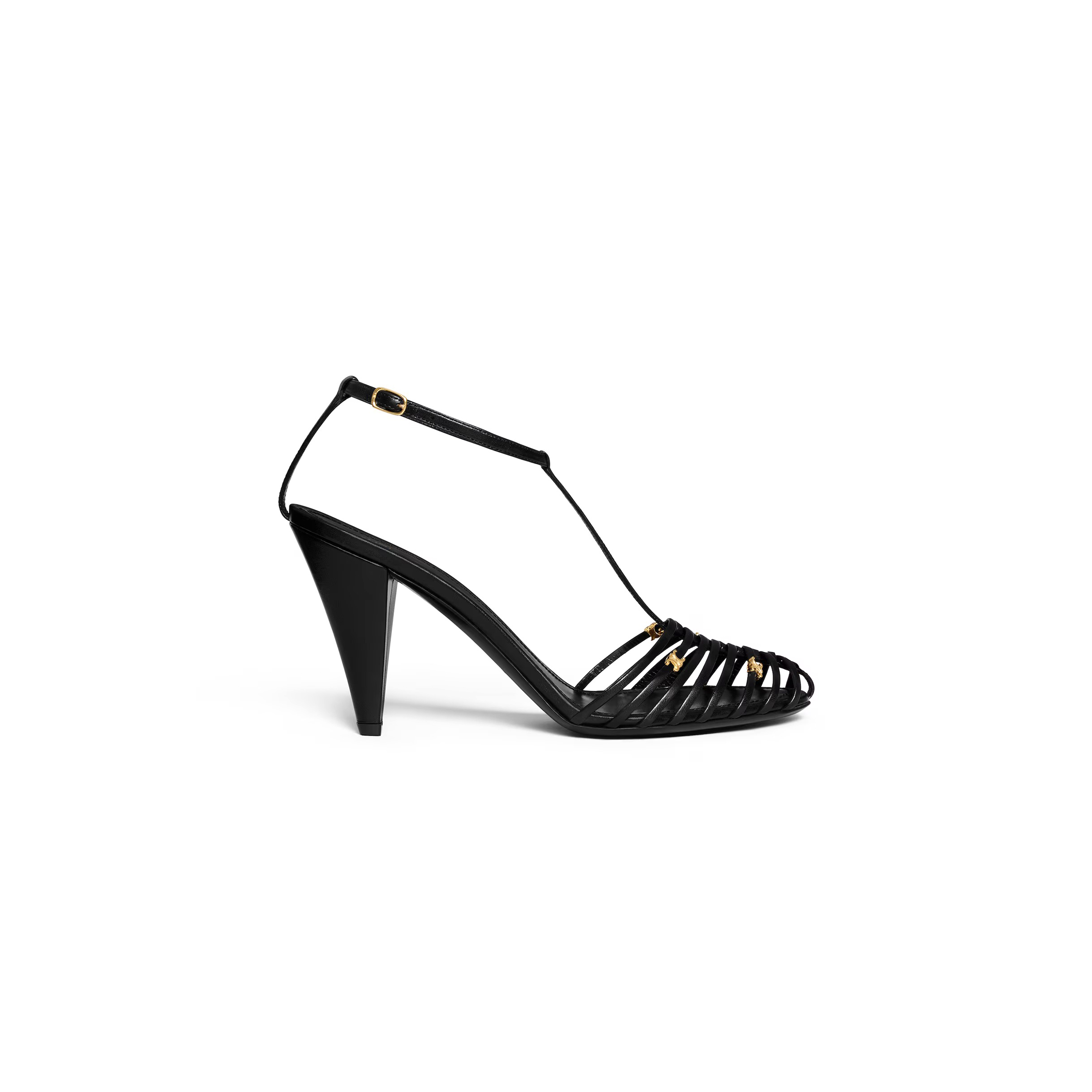 CELINE CAGE HEELED SANDAL IN GOATSKIN 366575340C.38NO